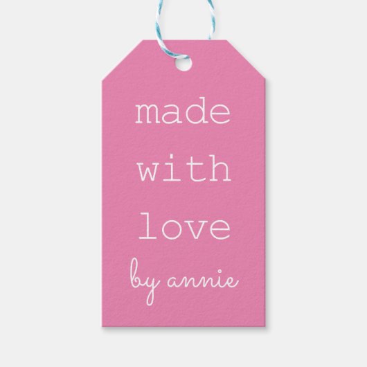 Aangepaste roze cadeautjes Labels Cadeaulabel (Voorkant)