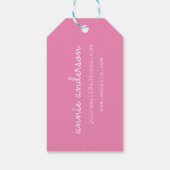 Aangepaste roze cadeautjes Labels Cadeaulabel (Achterkant)
