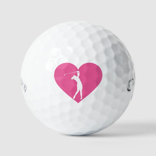 Aangepaste Roze Callaway Golfballen | Zachte Gevoe (Voorkant)
