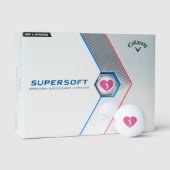 Aangepaste Roze Callaway Golfballen | Zachte Gevoe (Verpakking)