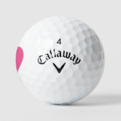 Aangepaste Roze Callaway Golfballen | Zachte Gevoe (Logo)