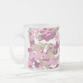 Aangepaste roze Camo Frosted Beer Mok (Links)