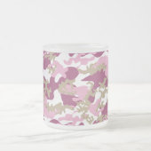 Aangepaste roze Camo Frosted Beer Mok (Center)