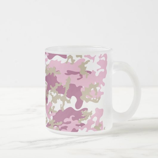 Aangepaste roze Camo Frosted Beer Mok (Rechts)