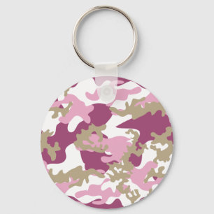 Aangepaste roze Camo-Sleutelhanger Sleutelhanger