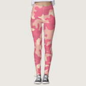Aangepaste roze Camouflage-Leggings Leggings (Voorkant)