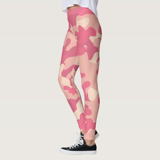 Aangepaste roze Camouflage-Leggings Leggings (Links)