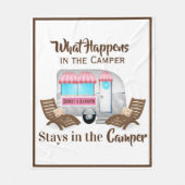 Aangepaste roze Camper Blanket Fleece Deken (Voorkant)