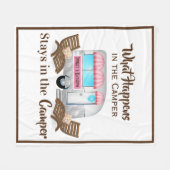 Aangepaste roze Camper Blanket Fleece Deken (Voorkant (Horizontaal))