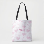 Aangepaste roze Canvas tas (Voorkant)
