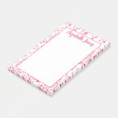 Aangepaste Roze Chinoiserie, Grandmillenial Pagoda Post-it® Notes (Schuin)