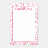 Aangepaste Roze Chinoiserie, Grandmillenial Pagoda Post-it® Notes (Voorkant)