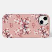 Aangepaste Roze Coquette Boog Telefoonhoes voor Ha Case-Mate iPhone Case (Achterkant (horizontaal))