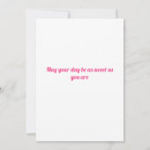 Aangepaste Roze Cupcake Foto Gelukkige Verjaardag Kaart (Achterkant)