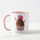 Aangepaste roze cupcake koffie Mok (Links)