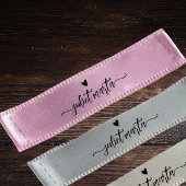 Aangepaste Roze cut en naai handtekening naam sati Satijnen Lint