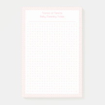 Aangepaste  Roze Dot Grid Nieuwe Baby Plan Planner