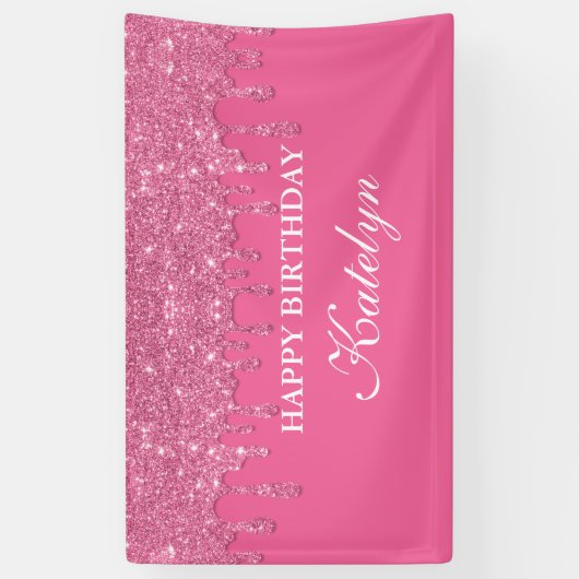 Aangepaste roze driftobanner spandoek (Verticaal)