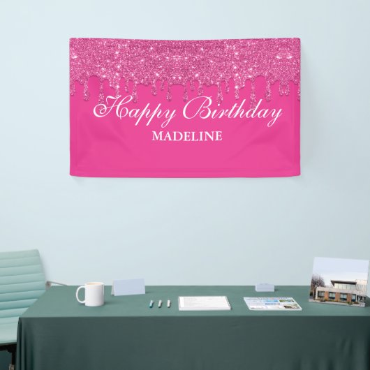 Aangepaste roze driftobanner spandoek (Beurs)