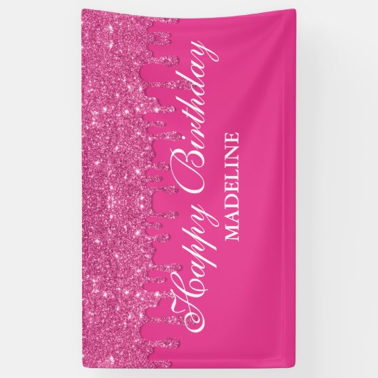 Aangepaste roze driftobanner spandoek (Verticaal)