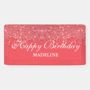 Aangepaste roze driftobanner spandoek