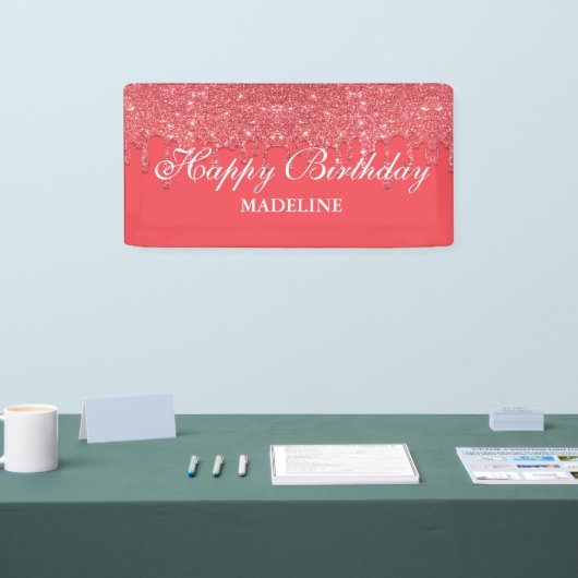 Aangepaste roze driftobanner spandoek (Beurs)