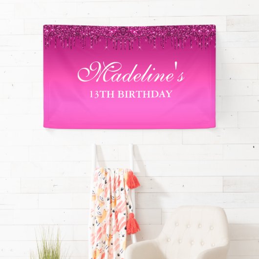 Aangepaste roze driftobanner spandoek (Insitu)