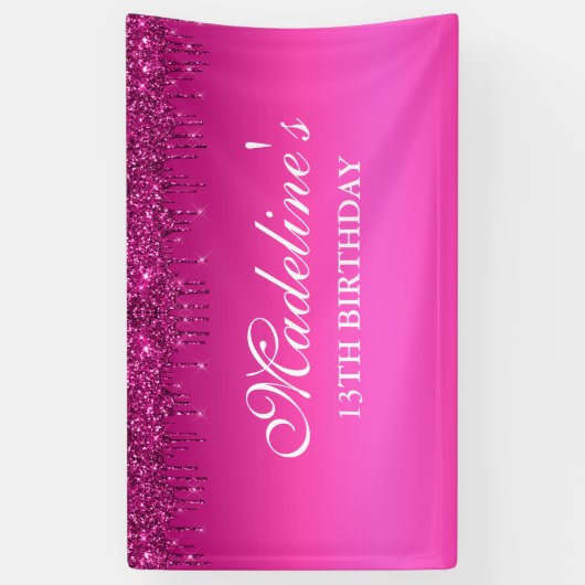 Aangepaste roze driftobanner spandoek (Verticaal)