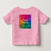 Aangepaste roze dubbelzijdige Sjabloon Baby Afbeel Kinder Shirts (Achterkant)