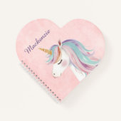 Aangepaste Roze Eenhoorn Notitieboek (Voorkant)