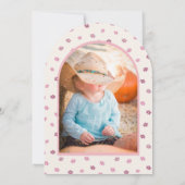 Aangepaste Roze Eerste Rodeo Roze Bogen Foto Verja Kaart (Achterkant)