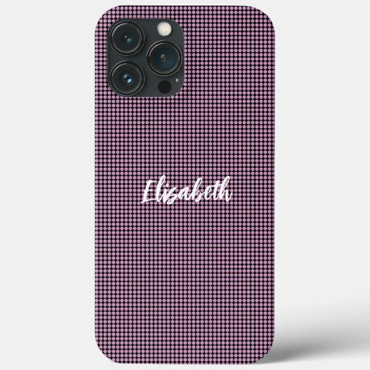 Aangepaste roze en blauwe stip in een telefooncel Case-Mate iPhone case (Achterkant)