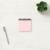 Aangepaste roze en Blauwgroen donkere Floral Post-it® Notes (Kantoor)