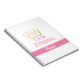 Aangepaste roze en gouden prinses notitieboek (Rechterzijde)