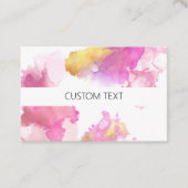 Aangepaste roze en goudWaterverf  Visitekaartje (Voorkant)