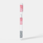 Aangepaste roze en grijze punt iPhone 15 case (Rechterkant)