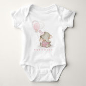 Aangepaste roze en grijze Shirten Romper (Voorkant)