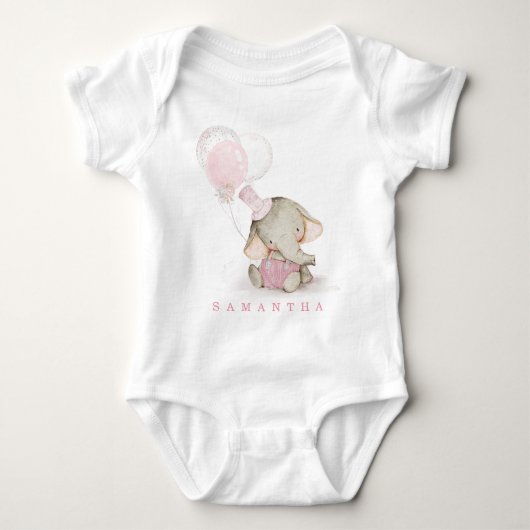 Aangepaste roze en grijze Shirten Romper (Voorkant)