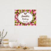 Aangepaste roze en limoen bedrijfspui kunstprint poster (Keuken)