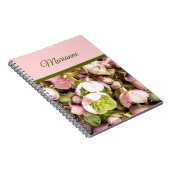 Aangepaste roze en olijfolie Hellebore Notitieboek (Rechterzijde)
