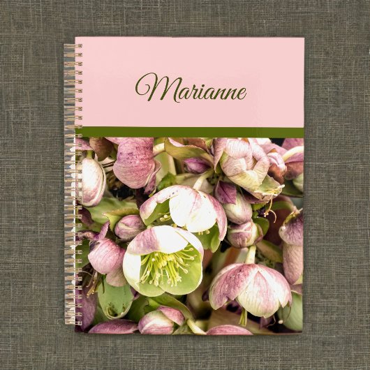  Aangepaste roze en olijfolie Hellebore Planner