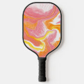 Aangepaste roze en Oranje marmer Pickleball Paddle (Voorkant)