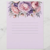 Aangepaste Roze en Paarse Bloemen Save the Date Ka (Achterkant)