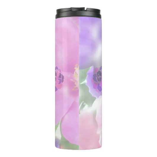 Aangepaste roze en Paarse petals Thermosbeker (Achterkant)