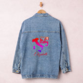 Aangepaste roze en rode kaart van Italië Denim Jacket (Hangar)