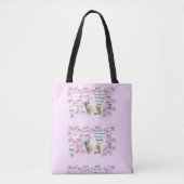 Aangepaste roze en witte bruiloft Canvas tas (Voorkant)