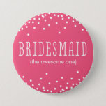 Aangepaste roze en witte Confetti Button met bride<br><div class="desc">.</div>