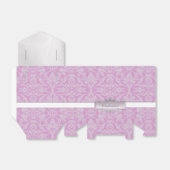 Aangepaste roze en witte Damasdoos Bedankdoosjes (Uitgevouwen)