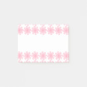Aangepaste roze en witte flora post-it® notes (Voorkant)
