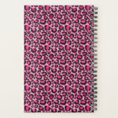Aangepaste roze en zwarte luipaard afdrukken 2020 planner (Achterkant)